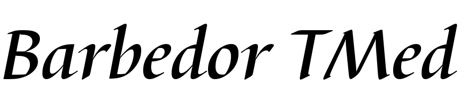 Barbedor TMed Italic Yazı tipi ücretsiz indir